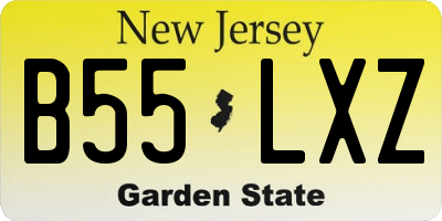NJ license plate B55LXZ