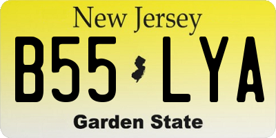 NJ license plate B55LYA