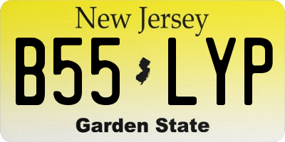 NJ license plate B55LYP