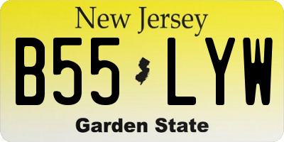 NJ license plate B55LYW