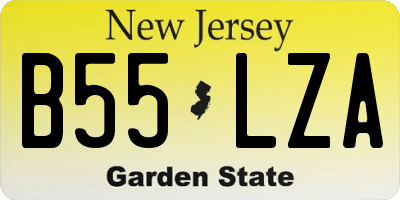 NJ license plate B55LZA