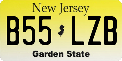 NJ license plate B55LZB