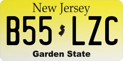 NJ license plate B55LZC