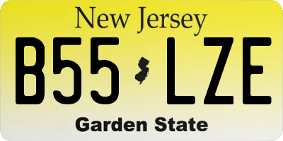 NJ license plate B55LZE