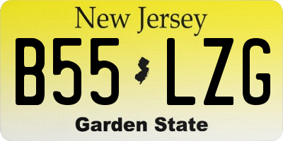 NJ license plate B55LZG