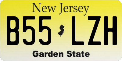 NJ license plate B55LZH