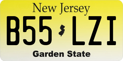 NJ license plate B55LZI