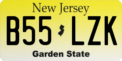 NJ license plate B55LZK