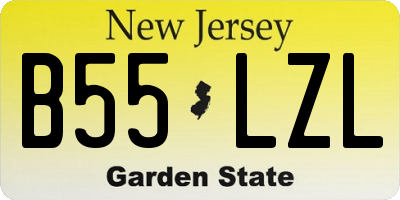 NJ license plate B55LZL