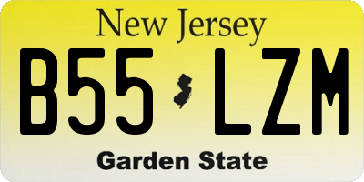 NJ license plate B55LZM