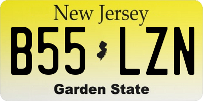 NJ license plate B55LZN