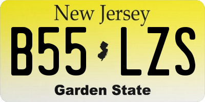 NJ license plate B55LZS