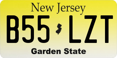NJ license plate B55LZT