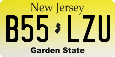 NJ license plate B55LZU