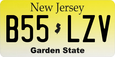 NJ license plate B55LZV