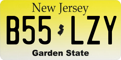 NJ license plate B55LZY