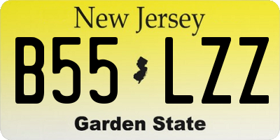 NJ license plate B55LZZ