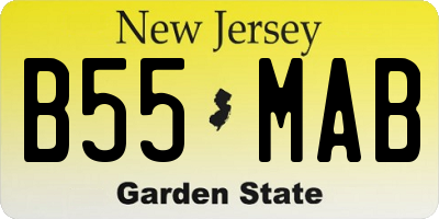 NJ license plate B55MAB