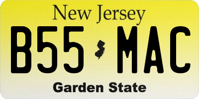NJ license plate B55MAC
