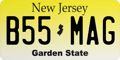 NJ license plate B55MAG