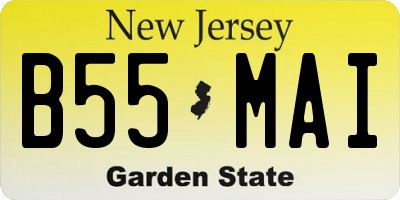 NJ license plate B55MAI