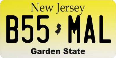NJ license plate B55MAL