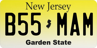 NJ license plate B55MAM