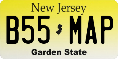 NJ license plate B55MAP