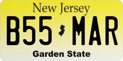 NJ license plate B55MAR
