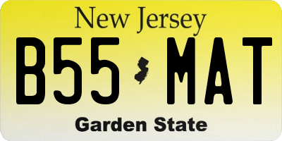 NJ license plate B55MAT