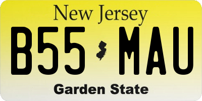 NJ license plate B55MAU
