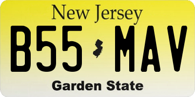 NJ license plate B55MAV