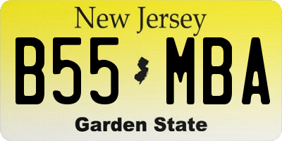 NJ license plate B55MBA
