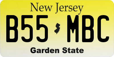 NJ license plate B55MBC
