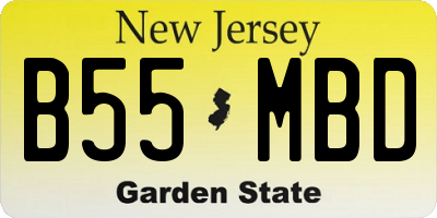 NJ license plate B55MBD