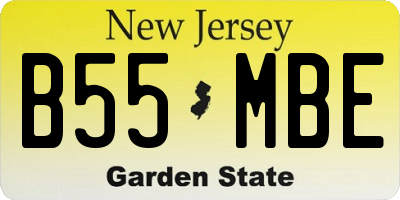 NJ license plate B55MBE