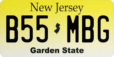NJ license plate B55MBG