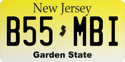 NJ license plate B55MBI