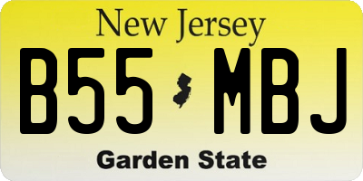 NJ license plate B55MBJ