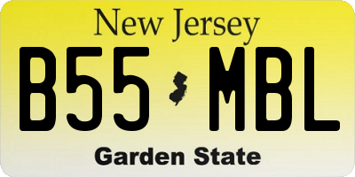NJ license plate B55MBL