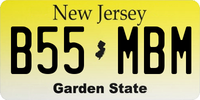 NJ license plate B55MBM