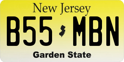 NJ license plate B55MBN