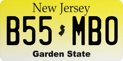 NJ license plate B55MBO