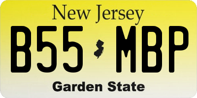 NJ license plate B55MBP