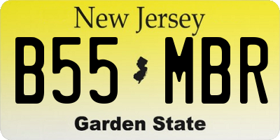 NJ license plate B55MBR