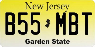 NJ license plate B55MBT