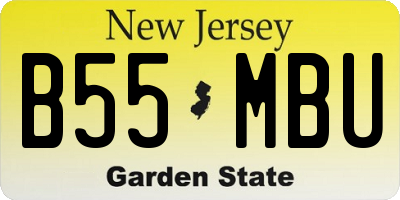 NJ license plate B55MBU
