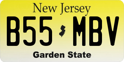NJ license plate B55MBV