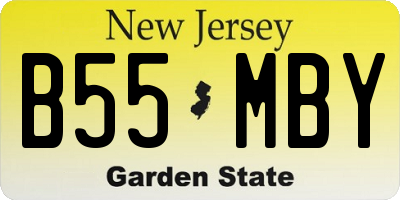 NJ license plate B55MBY