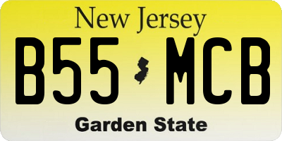 NJ license plate B55MCB